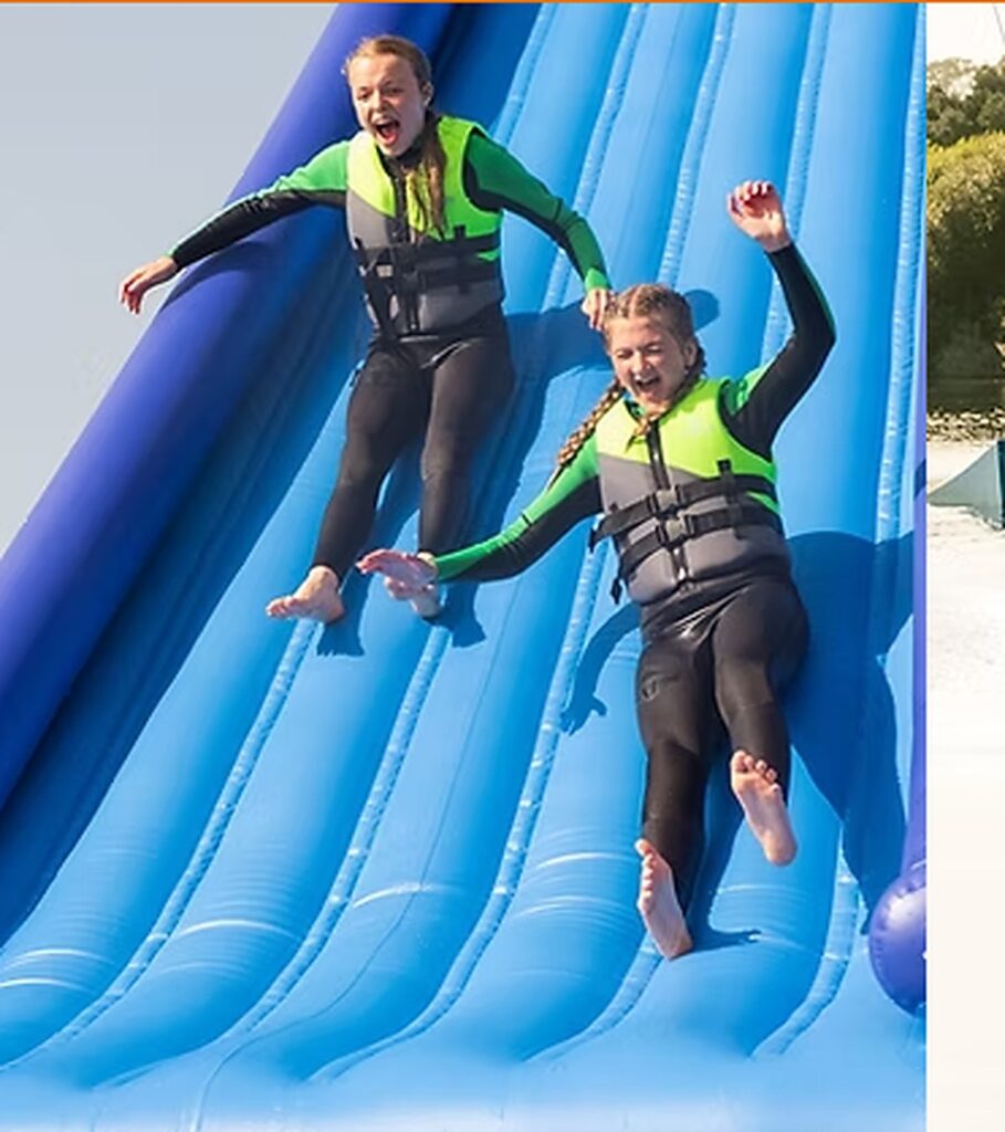 wild shore delamere outdoor aqua park slide
